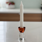 Colored Crystal Candlesticks, Amber, Large