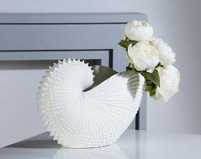 White Resin Nautilus Shell