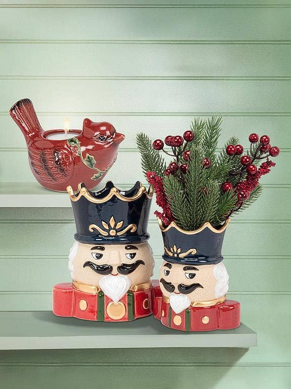 Nutcracker Christmas Vase: Large