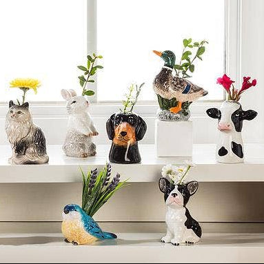 Cow Ceramic Bud Vase