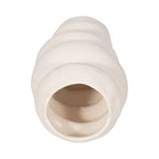 White Wavy Stacked Ripple Vase