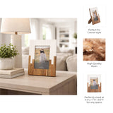 Resin Wood Casual Two-Tone Photo Frame - White, 4x6 in.