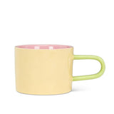 Triple Colored Mug-4 Assorted -3"H(12oz) - Clearance
