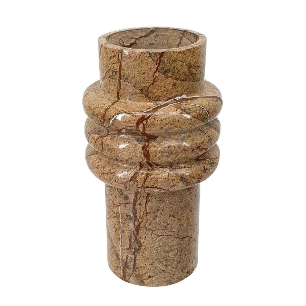 Cream Marble Cylinder Vase