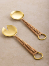 Helsinki Rattan Salad Servers