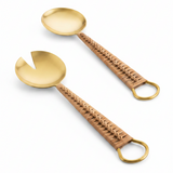 Helsinki Rattan Salad Servers