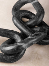 Eternity Sculpted Marble Chain Links: Ivory White