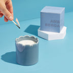 Contemporary Kiln Scalloped Candle, Sky Blue