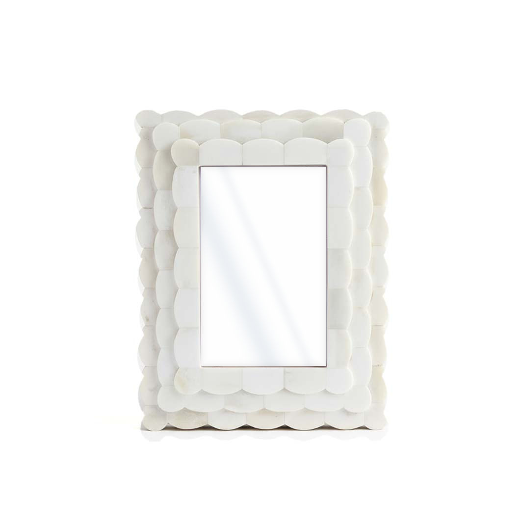 Scalloped Bone Inlay Frame, Ivory, 4x6