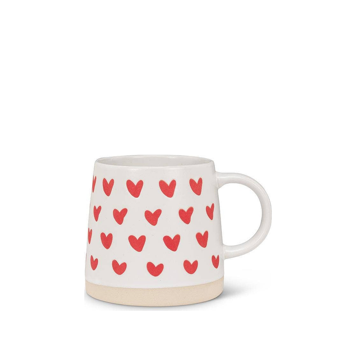 Wide Base Mug with Hearts