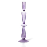 Lilac Colored Glass Taper Holder