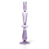 Maegen Taper Holder - Coloured Glass - Lilac
