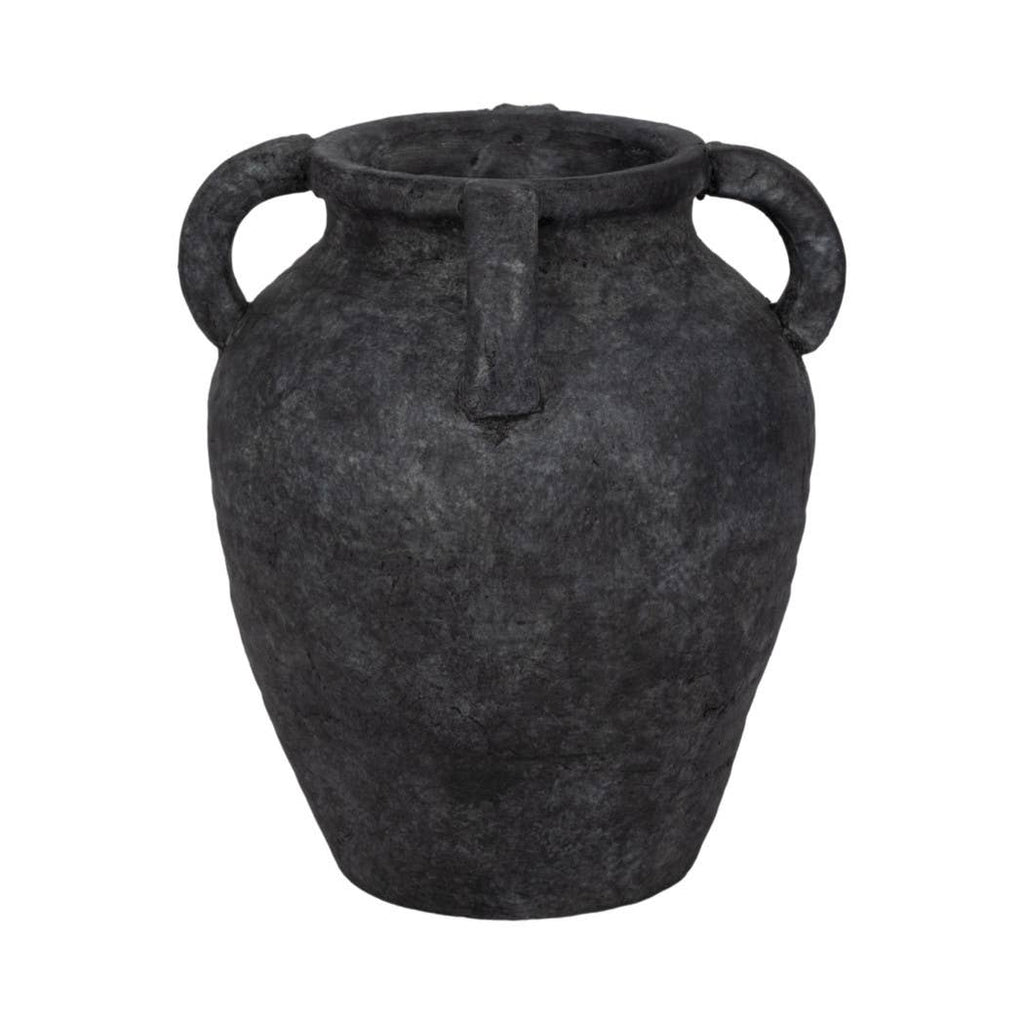 Black Amphora Multi-Handle Vase