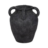 Decorative Vase - Black Pottery Amphora Multi-Handle Jug, 10