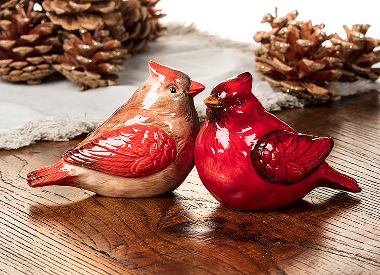 Cardinal Ceramic Salt & Pepper Shakers