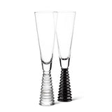Stack Base Flute Black 9.5"H(6oz)