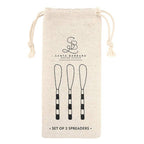 Marble-Handle Cheese Spreaders, Set of 3