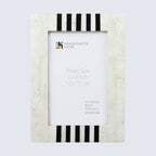 White and Black Resin Inlay Frame, 8x10