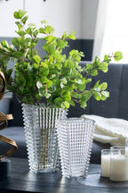 Clear Tiered Glass Vase