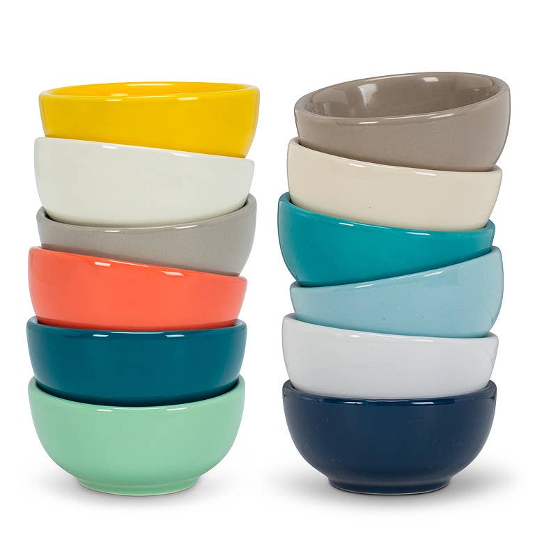 Colorful Stoneware Pinch Bowl