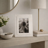 Marble Modern Beveled Edges Photo Frame - White, 4x6 in.