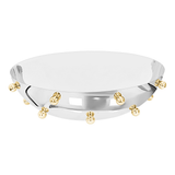 Stainless Steel Bowl With Gold Balls: Large