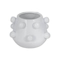 White Glossy Tapered Round Planter