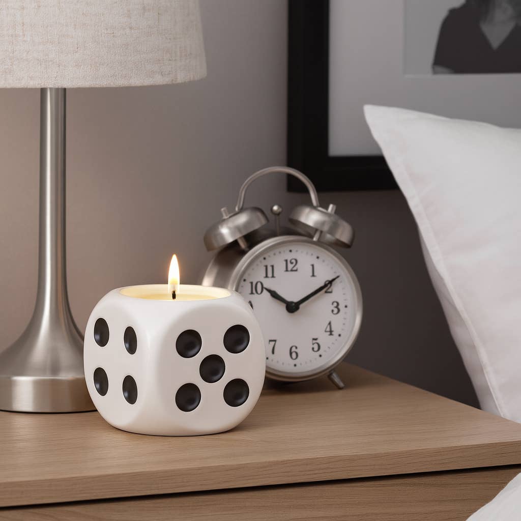 Tobacco Scented Ceramic Dice Candle