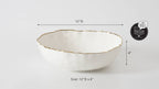 Portofino White and Gold Large Bowl
