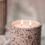Leko Candle (22 oz) - Terrazzo, Planter, Soy Candle: Dry Gin Botanicals