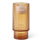 Amber Glass Tumblers, Set of 2