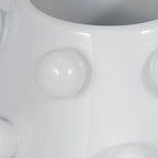 White Glossy Tapered Round Planter