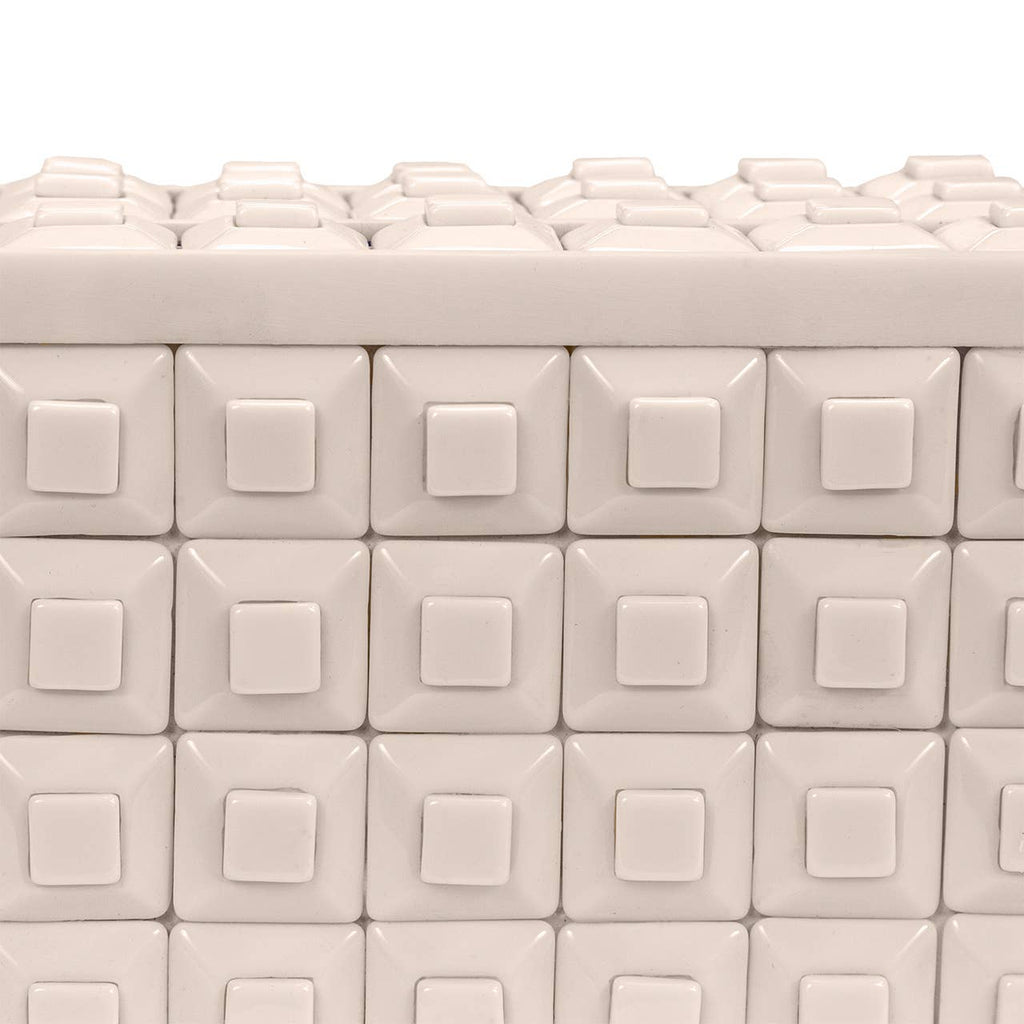 Cisco Beige Geometric Grid Box