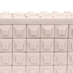 Cisco Beige Geometric Grid Box