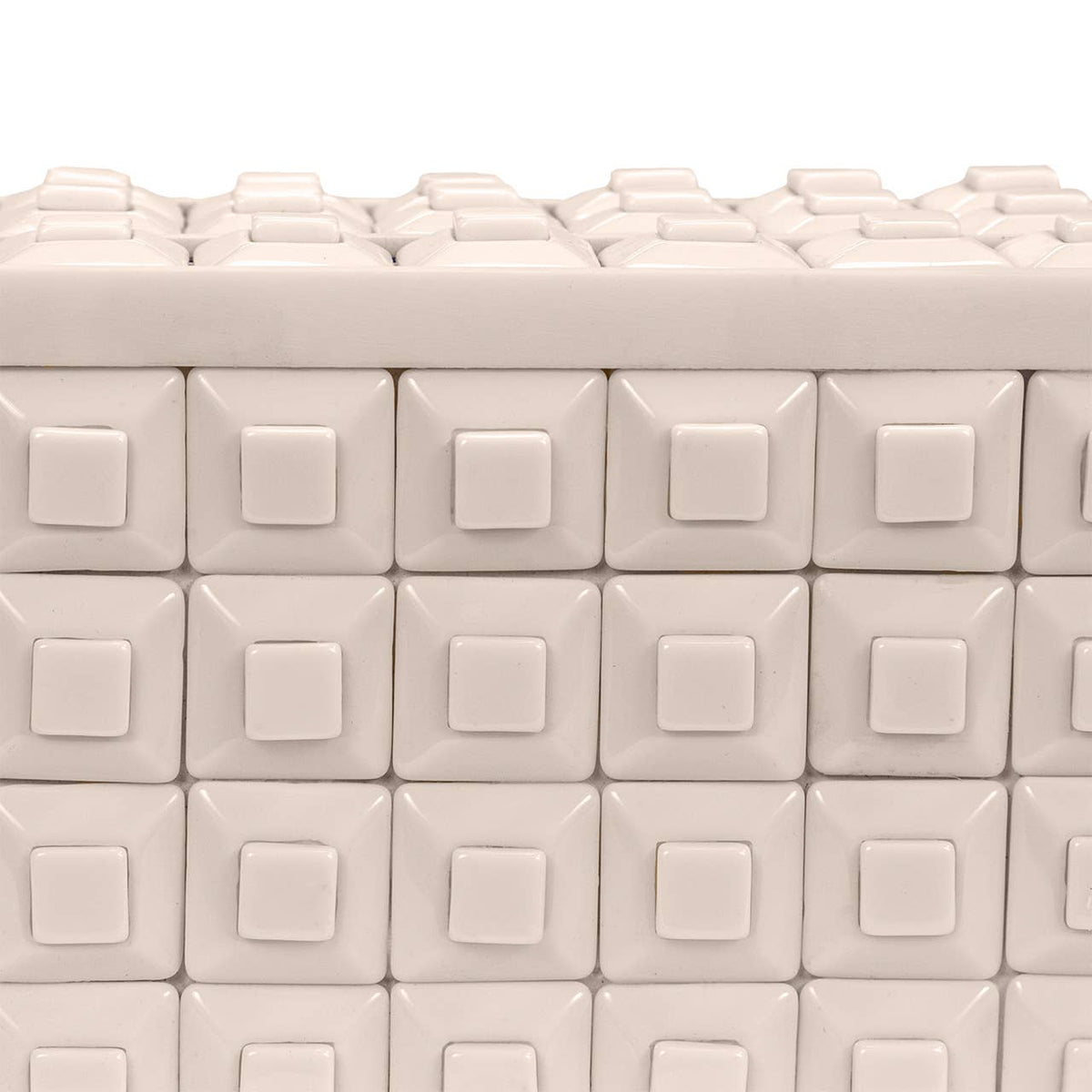 Cisco Beige Geometric Grid Box