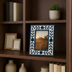 Blue Floral Petal Picture Frame, 4x6