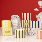 Carnival Striped Votive Candle, Fortune Teller Yellow