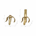 Gold Banana Taper Candle Holders, Set of 2