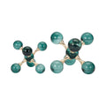 Green Crystal Jack Bookends, Set of 2