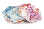 Agate Print Ceramic Coasters, Set of 4