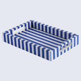 Decorative Trays Riviera Elance Pattern Wood & Resin Inlay Collection in 12x8: Blue / 12x8