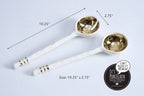 Accessories Gold Porcelain Salad Server Set