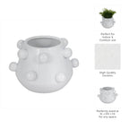 White Glossy Tapered Round Planter