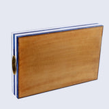 Decorative Trays Optique Madrid Pattern Resin Inlay Collection in 11x17: Blue / 11x17
