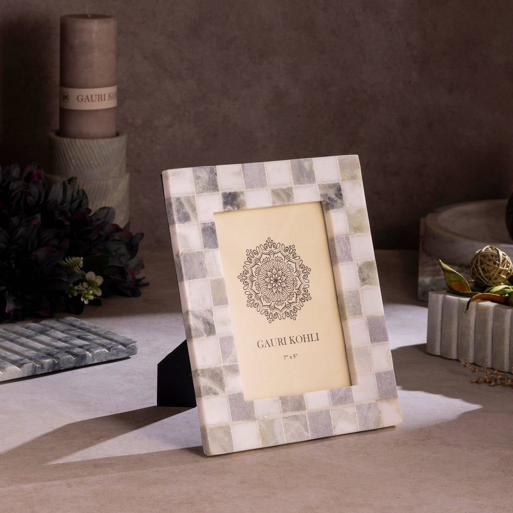 Austen Mosaic Onyx Picture Frame, Pickle Green, 4x6