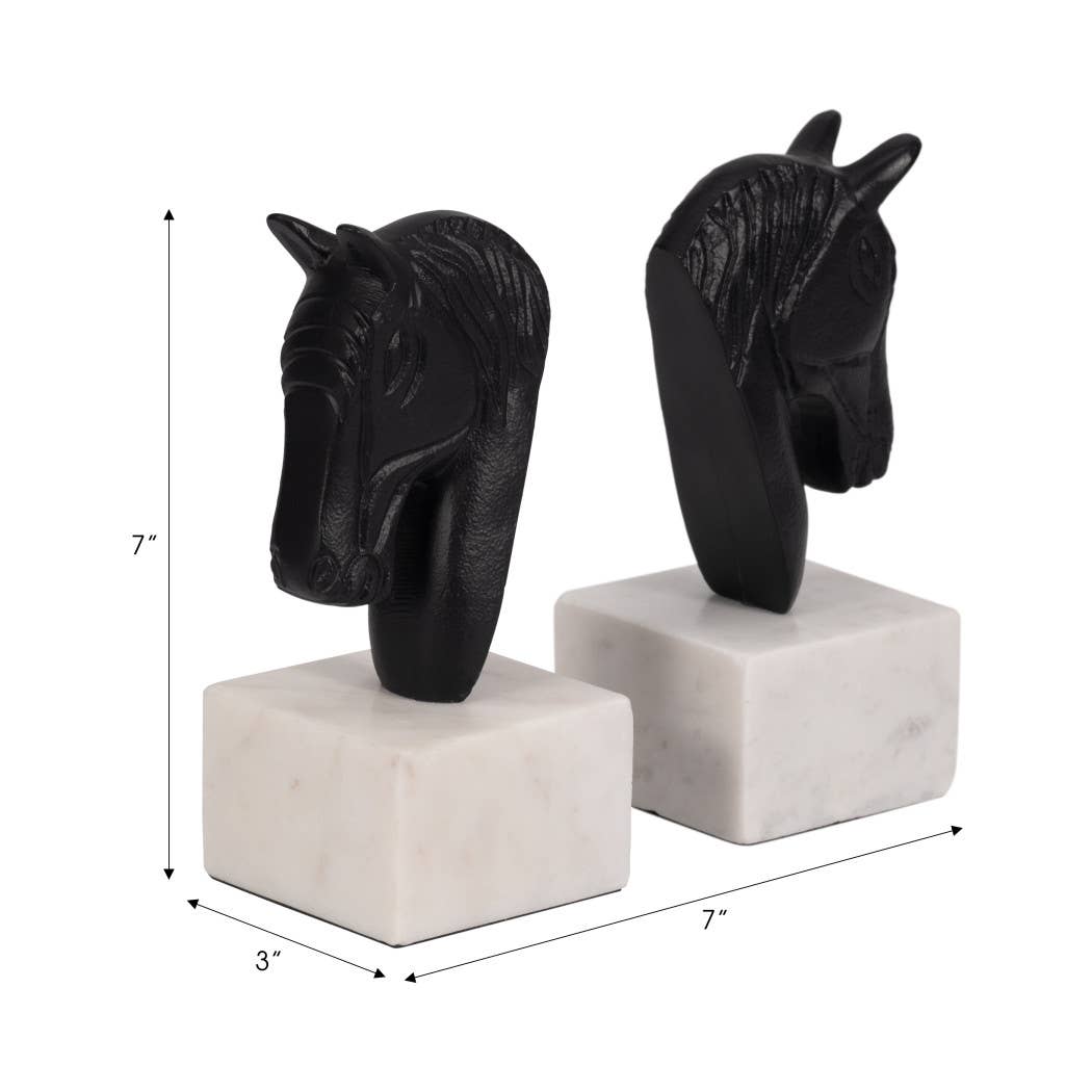 Horse Head Bookends, Set of 2