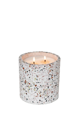 Leko Candle (22 oz) - Terrazzo, Planter, Soy Candle: Dry Gin Botanicals