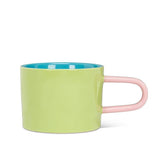 Triple Colored Mug-4 Assorted -3"H(12oz) - Clearance