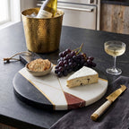 Sardinia Marble and Brass Inlay Cheese Board