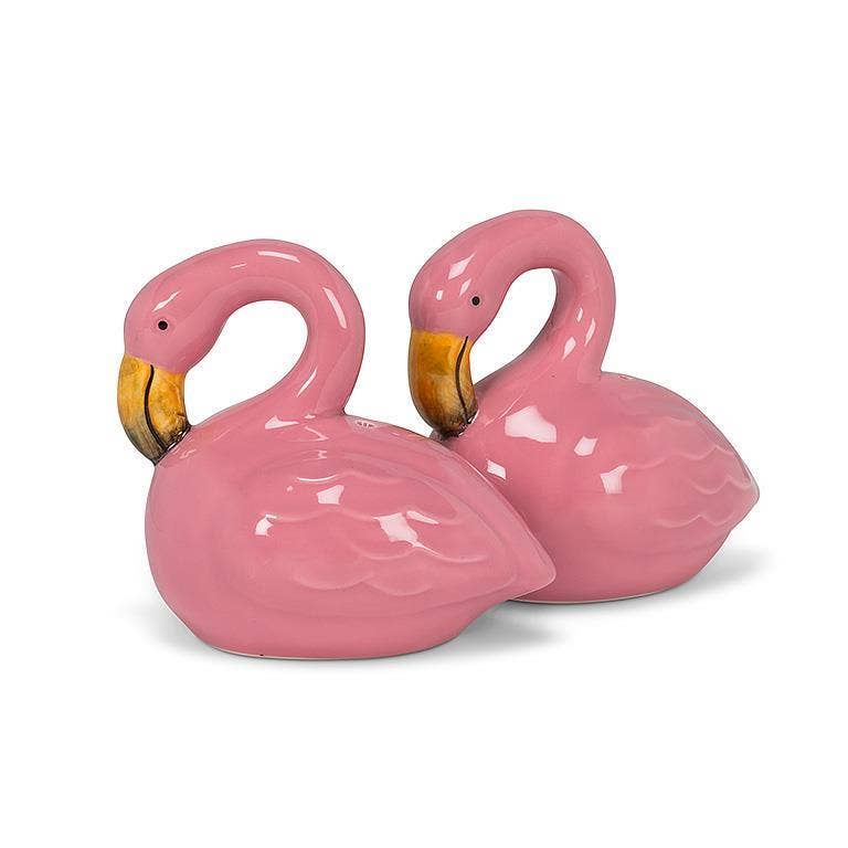 Flamingo Ceramic Salt & Pepper Shakers
